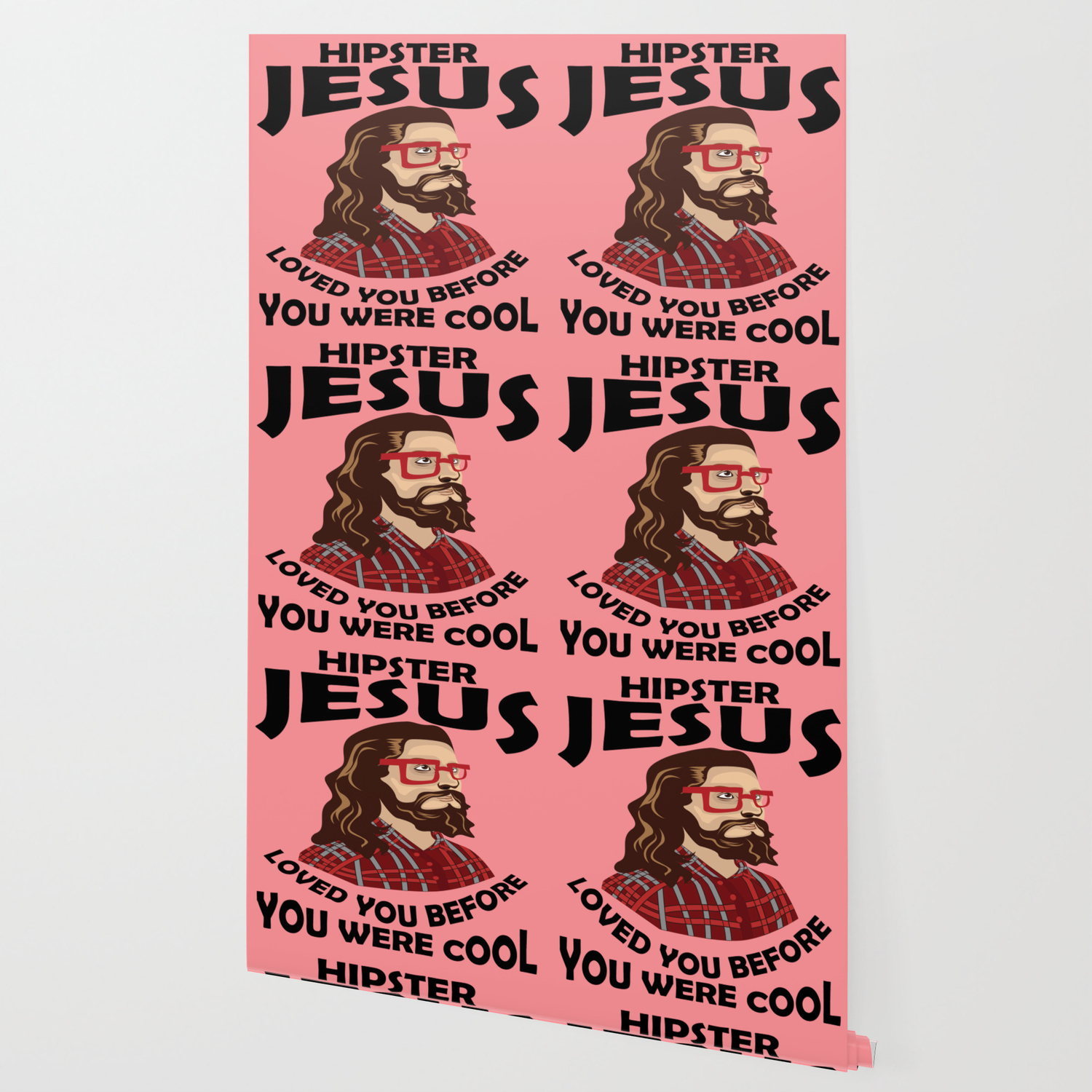 Funny Hipster Jesus Christ Priest Quote Meme Gift Wallpaper by Pubi Sales |  Society6