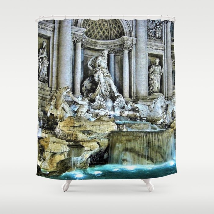 Rome, Italy - Trevi Fountain Shower Curtain