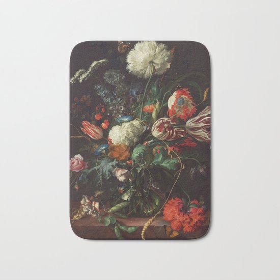 Jan Davidsz de Heem - Vase of Flowers Bath Mat