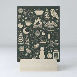 Winter Nights: Forest Mini Art Print