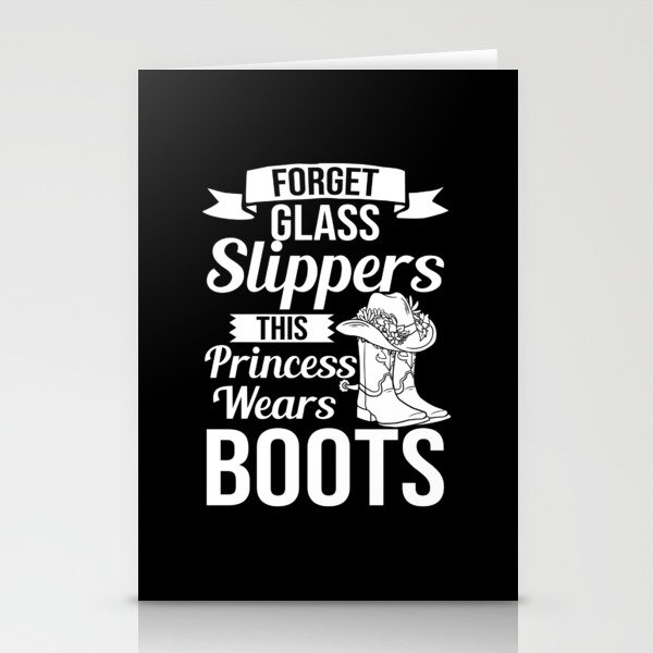 Cowgirl Boots Quotes Party Horse Stationery Cards
