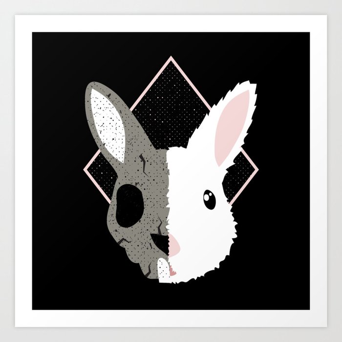 Skull Bunny Art Print By Annabai Society6 Progressive psytrance by skull rabbit. skull bunny art print by annabai