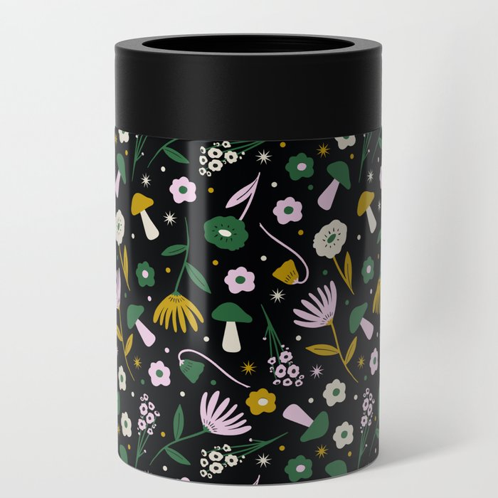 Magic Mushroom Forest Pattern Can Cooler