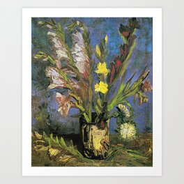 Vincent Van Gogh Vase with Gladioli 1886 Art Print
