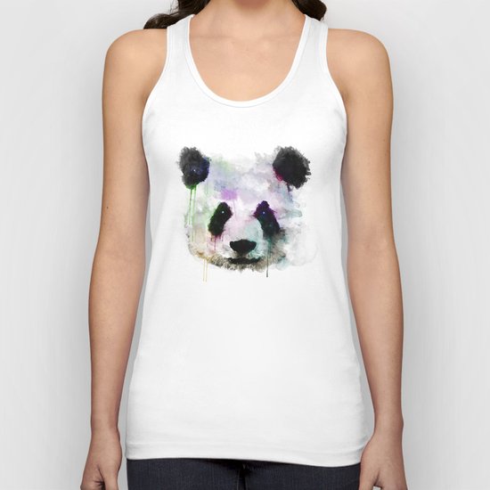 Panda Face - Watercolor Unisex Tank Top