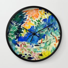 Henri Matisse Landscape at Collioure III Wall Clock | Fauvism, Matisse, France, Painting, Collioure, Landscape, Abstractart 