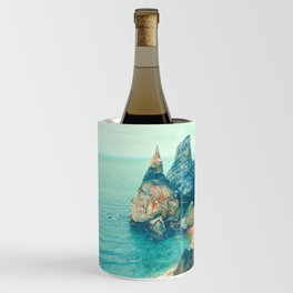 coastal mountain impressionism painted realistic scene Wine Chiller