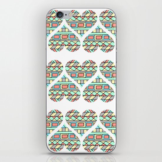Aztec hearts iPhone & iPod Skin