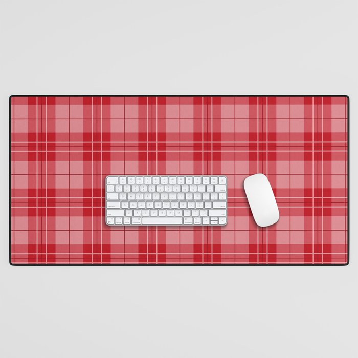 Holly Berry Plaid Desk Mat