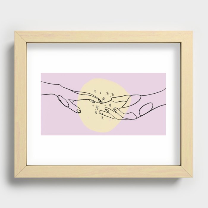 The Spark Between the Touch Of Our Hands Recessed Framed Print