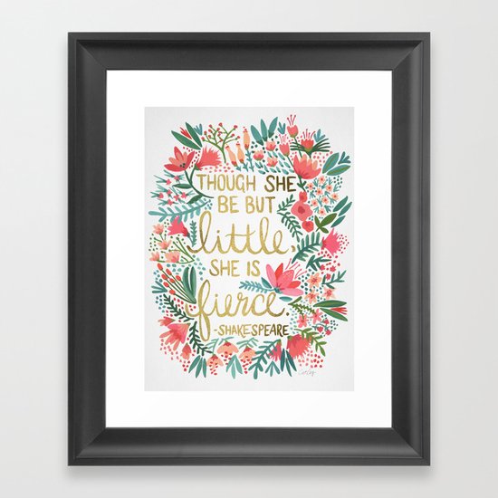 Little & Fierce Framed Art Print