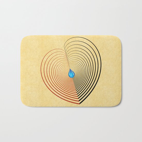 Out of the Blue -- an unbalanced heart Bath Mat