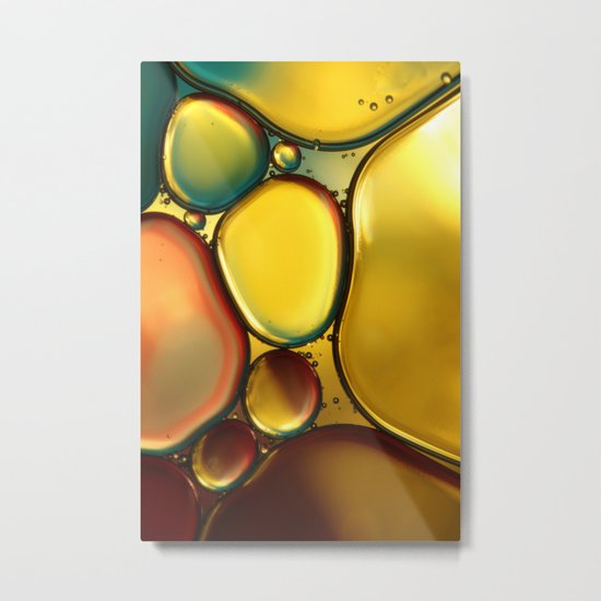 Oil & Water Abstract II Metal Print