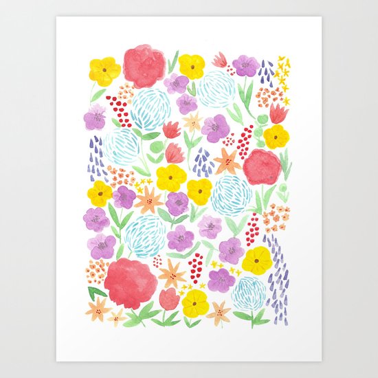 les fleurs Art Print