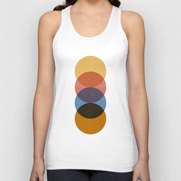 Abstraction_SUNRISE_SUNSET_CIRCLE_RISING_COLORFUL_POP_ART_0425A Tank Top