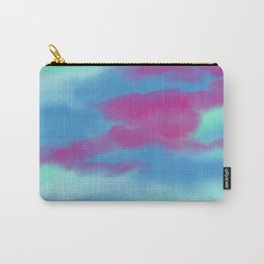 Purple and Blue Sky Carry-All Pouch | Watercolor, Oil, Ink, Digital, Acrylic, Pattern, Painting, Aerosol, Typography 