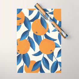 orange and blue wrapping paper