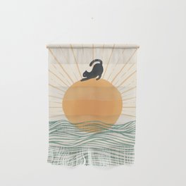 Good Morning Meow 7 Sunny Day Ocean  Wall Hanging