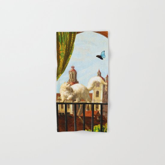 The Butterfly and the Cat Hand & Bath Towel