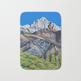 Mount Everest from Nepal Himalayan Mountains Bath Mat