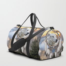 Wolf, Bear and Dream Catcher Duffle Bag