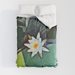 White Lotus Photograph Edit Comforter