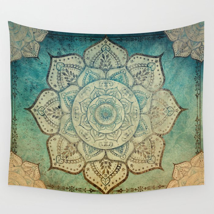 Faded Bohemian Mandala Wall Tapestry By Inspiredimages