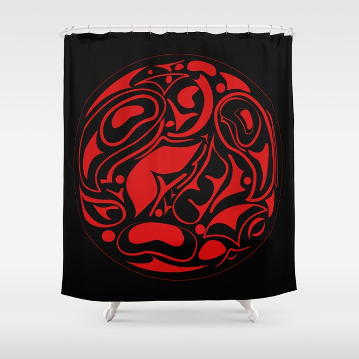 Abstract Indigenous Ornament Shower Curtain