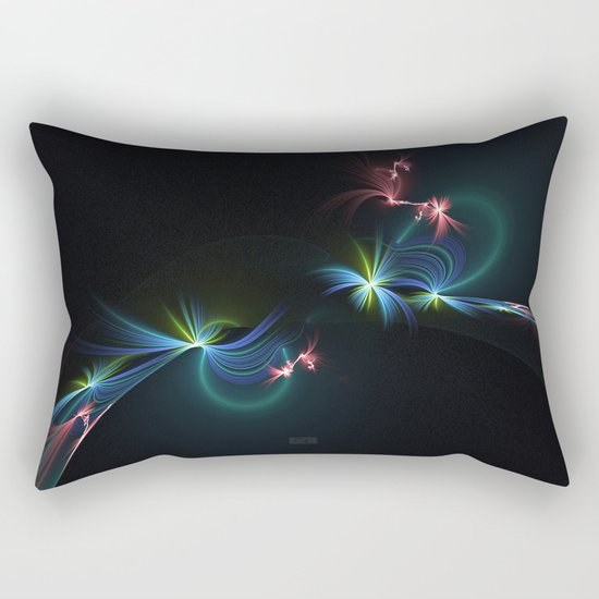 Fey Lights Fractal in Aurora 01 Rectangular Pillow