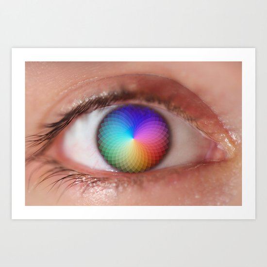 I see all the Colors - Geometric Pantone Eye Vision Art Print