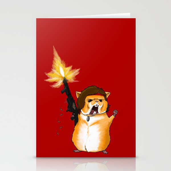 Hamster Rambo - by Rui Guerreiro Stationery Cards