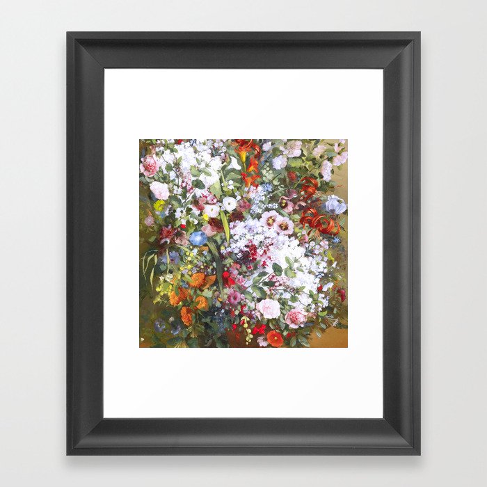 Spring riot of flowers - Courbet inspired Framed Art Print