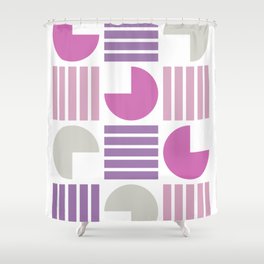 Classic pastel tone geometric minimal composition 3 Shower Curtain