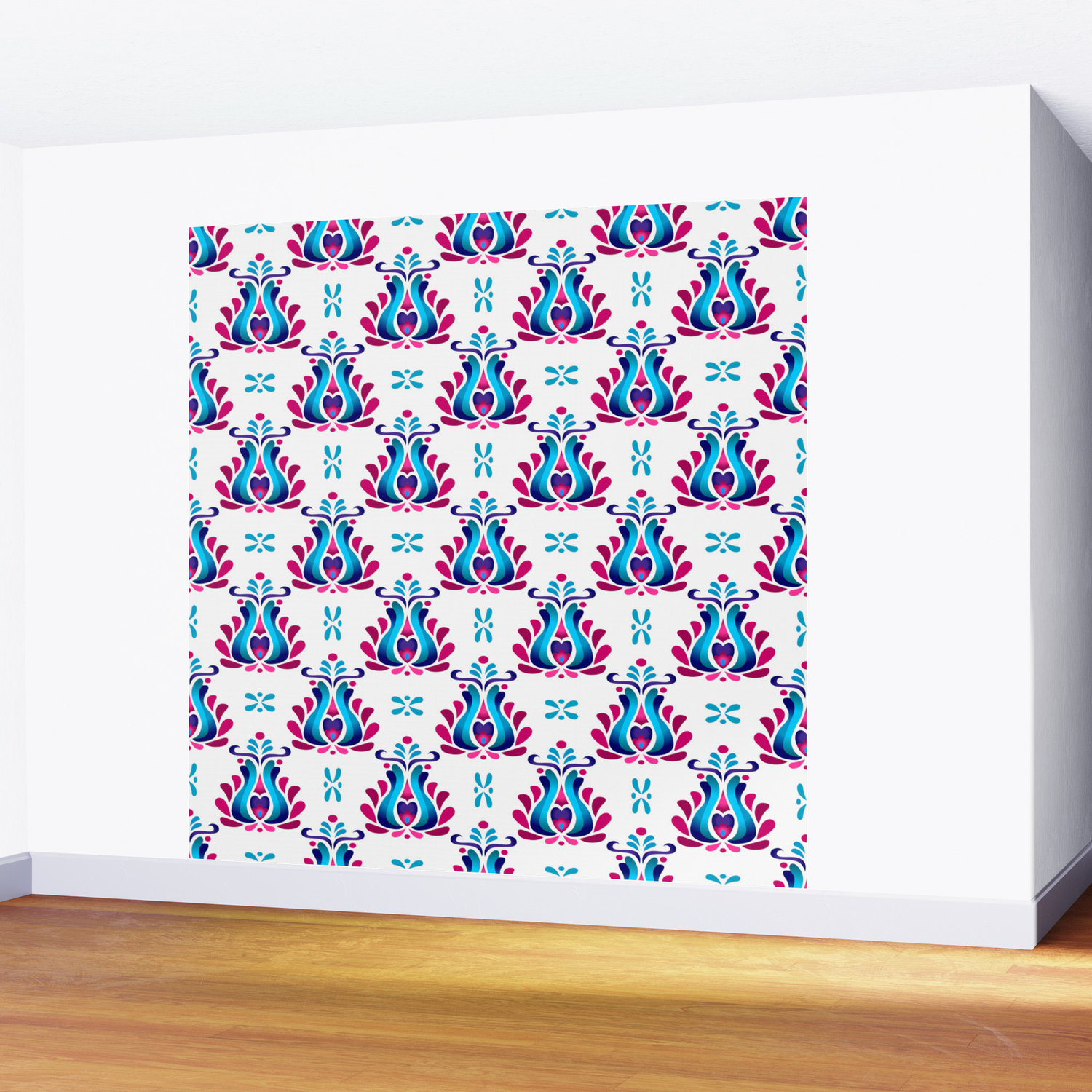 Folk Tulip Wallpaper No 01 Wall Mural By Gypsyonic Society6