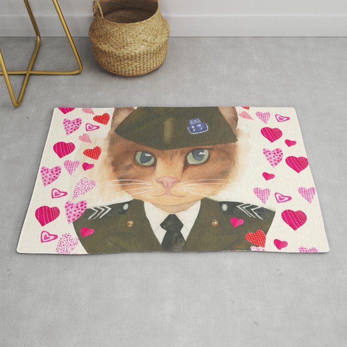 Purrfect Officer Rug