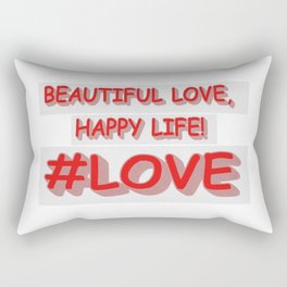 Cute Expression Design "BEAUTIFUL LOVE". Buy Now Rectangular Pillow