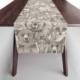 canadian animals natural Table Runner
