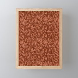 Fleck Textured Abstract in Terracotta Framed Mini Art Print