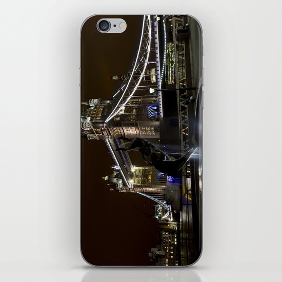 Girl and dolphin and Tower Bridge iPhone & iPod Skin