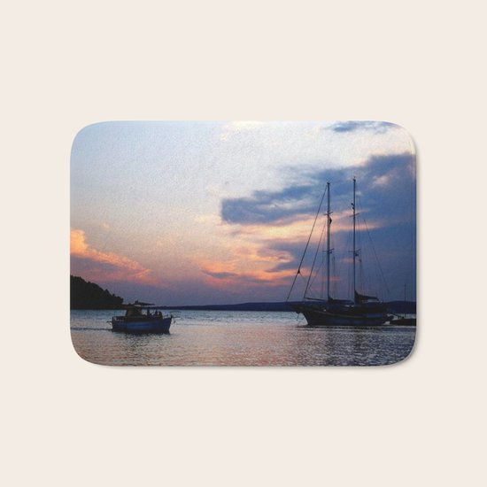 blue Bath Mat
