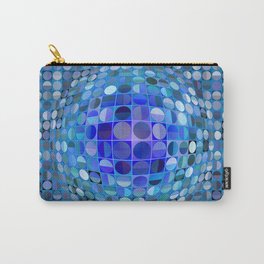 Optical Illusion Sphere - Blue Carry-All Pouch