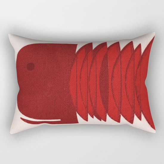 Red Fish Rectangular Pillow