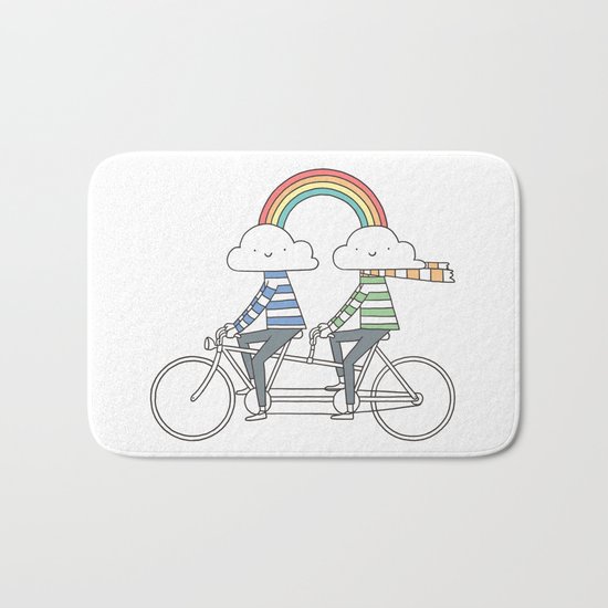 Love makes life a beautiful ride Bath Mat
