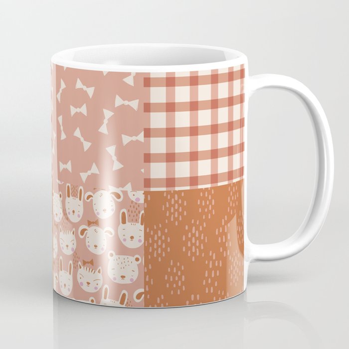 Baby Animal Faces Quilt Coffee Mug