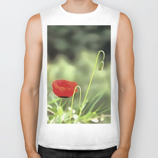 One Poppy Biker Tank