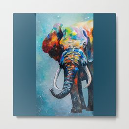 ELEPHANT Metal Print | Picture, Blue, Artdecor, Elephant, Oil, Trunk, Vladart, Kuptsova, Artwork, Animal 