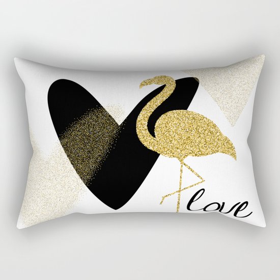 Love Flamingo Rectangular Pillow