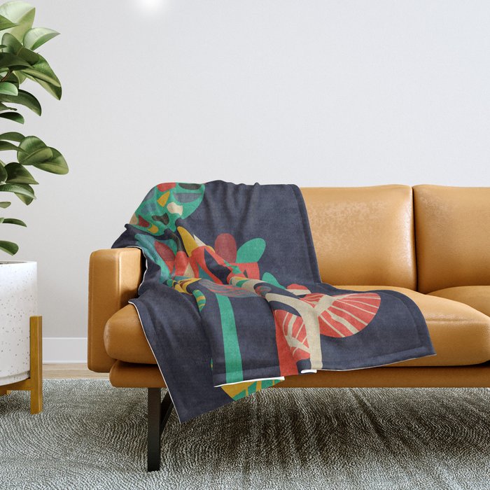 Wild Flowers Throw Blanket