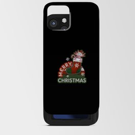 Merry Christmas Cute Axolotl iPhone Card Case