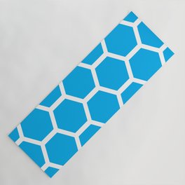 Blue Honeycomb Yoga Mat